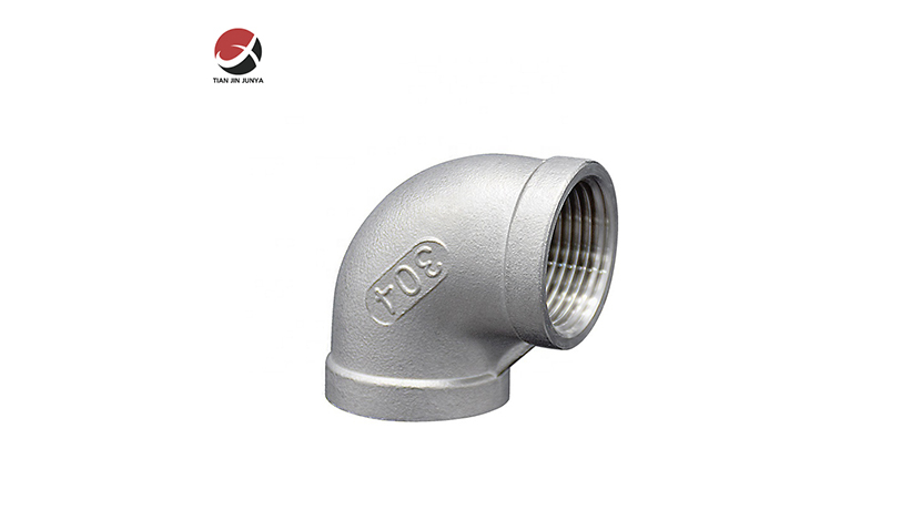 不(bú)鏽鋼鑄造90°内螺(luo)紋等徑彎頭
